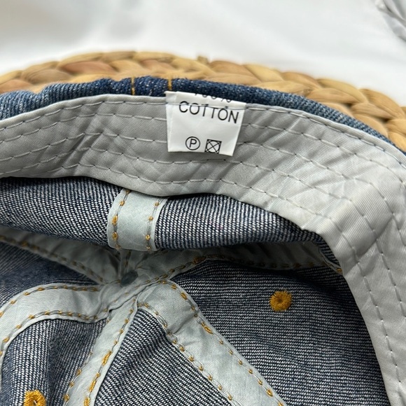 Denim Cap with Red Rose Embroidery - Picture 5 of 5